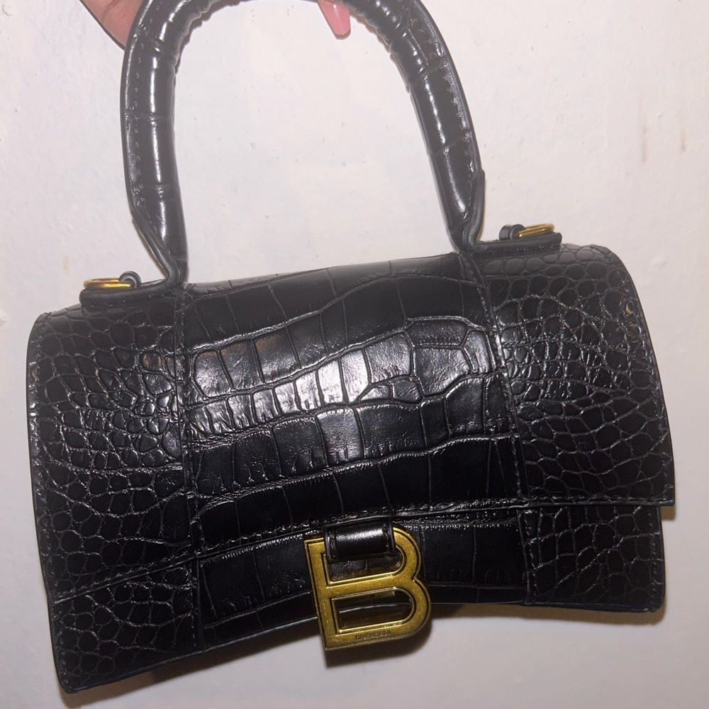 Hourglass Balenciaga Black Bag - Picture 9 of 16